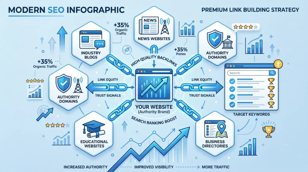 Link Building Strategies for acquiring High Authority Backlinks and improving SEO rankings