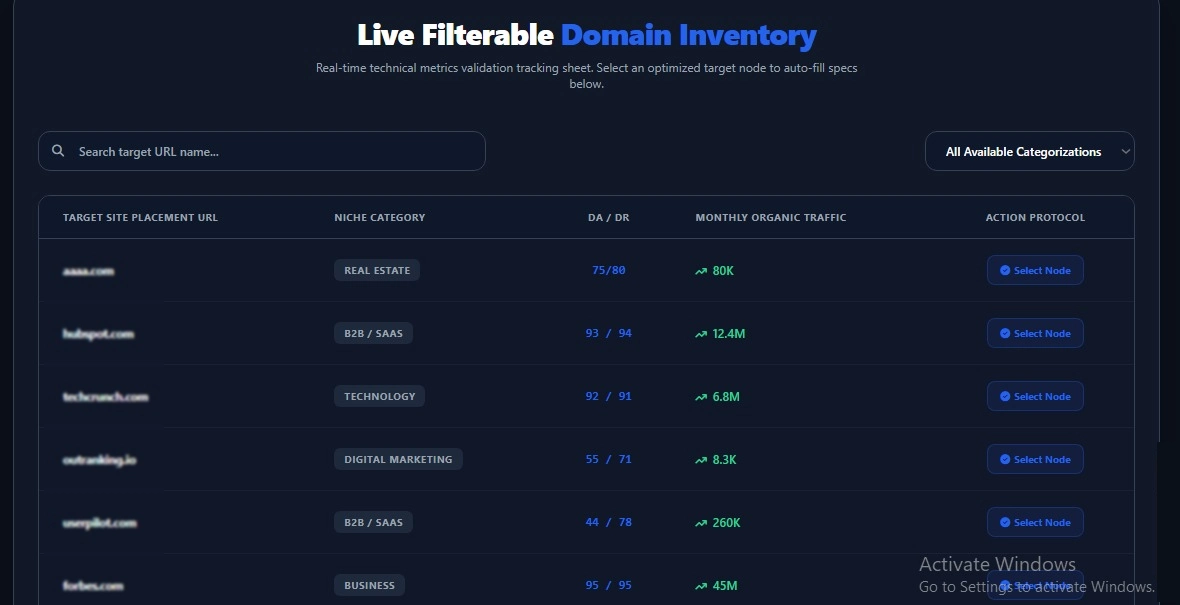 SEO Dashboard Capture