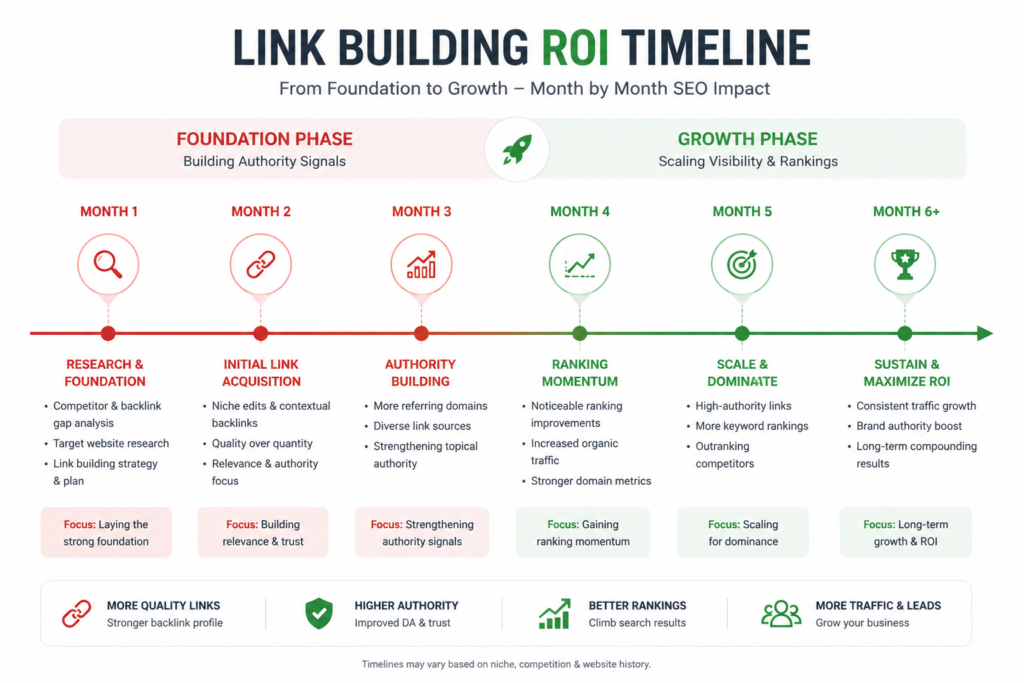 Safe link velocity growth timeline for new websites